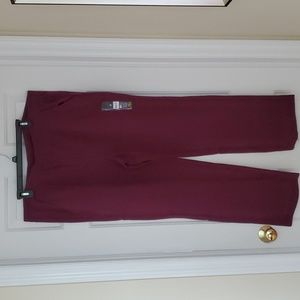 Athleyic Works Burgundy Activewear Fleece Sweatpants Womens 20 New